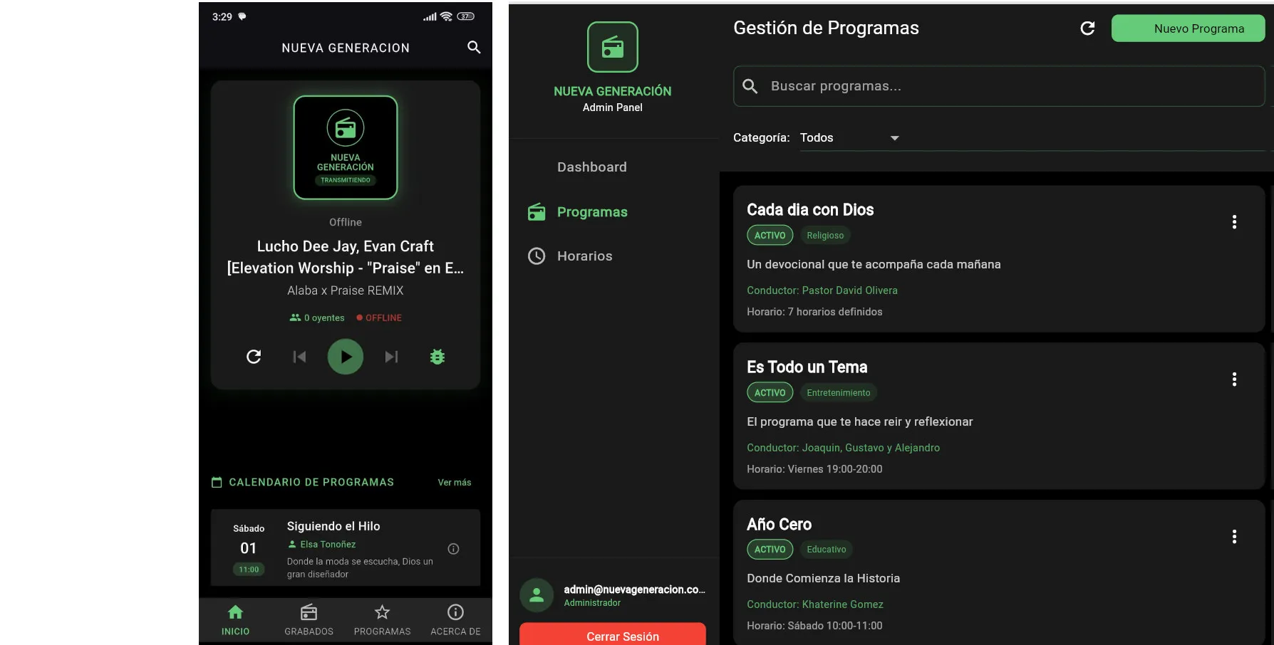App Radio Nueva Generacion